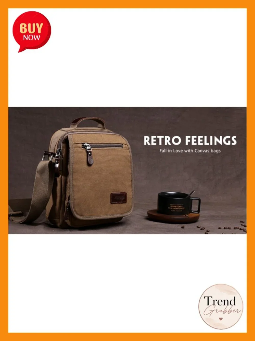 Men's Canvas Messenger Bag Crossbody Shoulder Bag Travel Work Bag